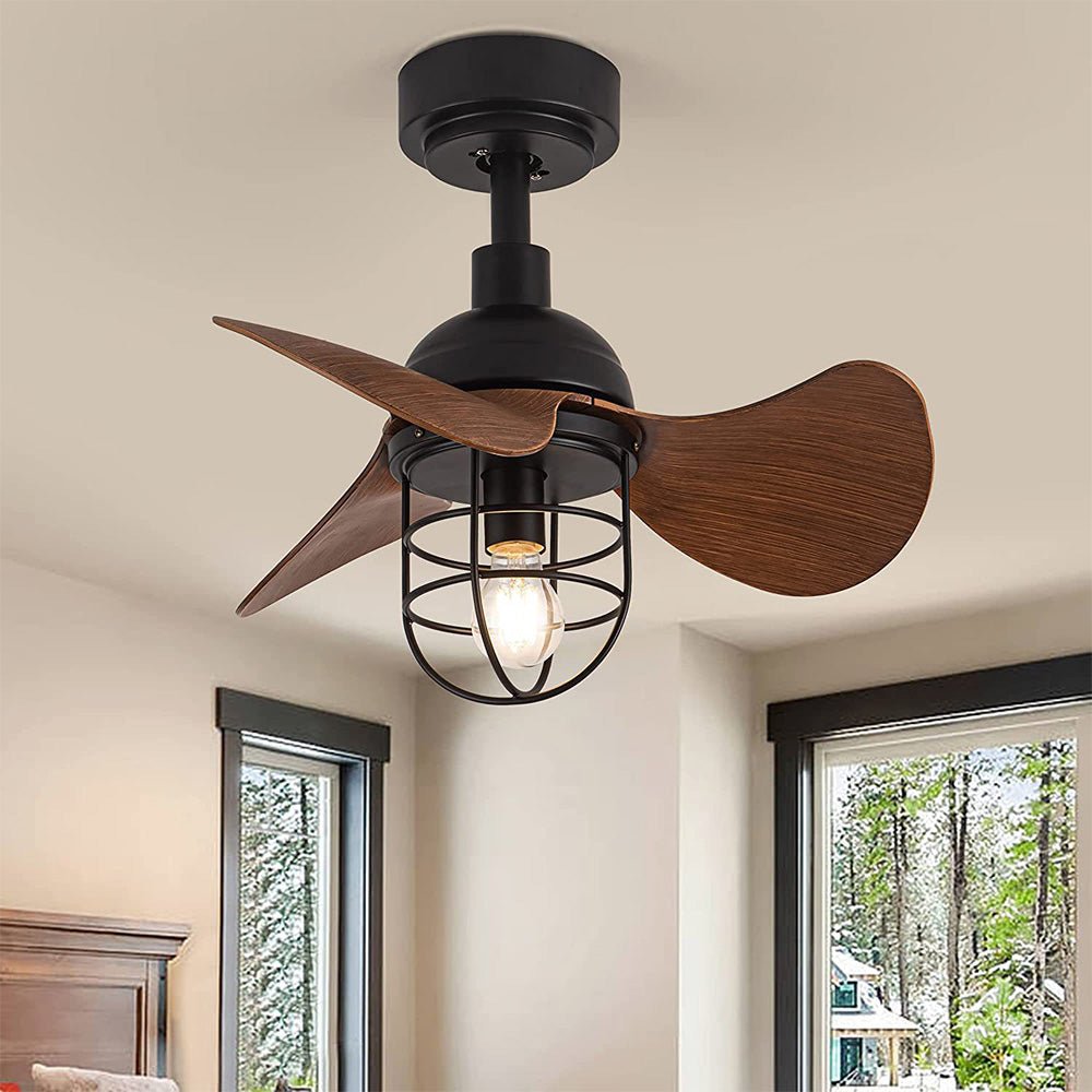 Cute Contemporary Ceiling Fans Dark Walnut Wood With Lights