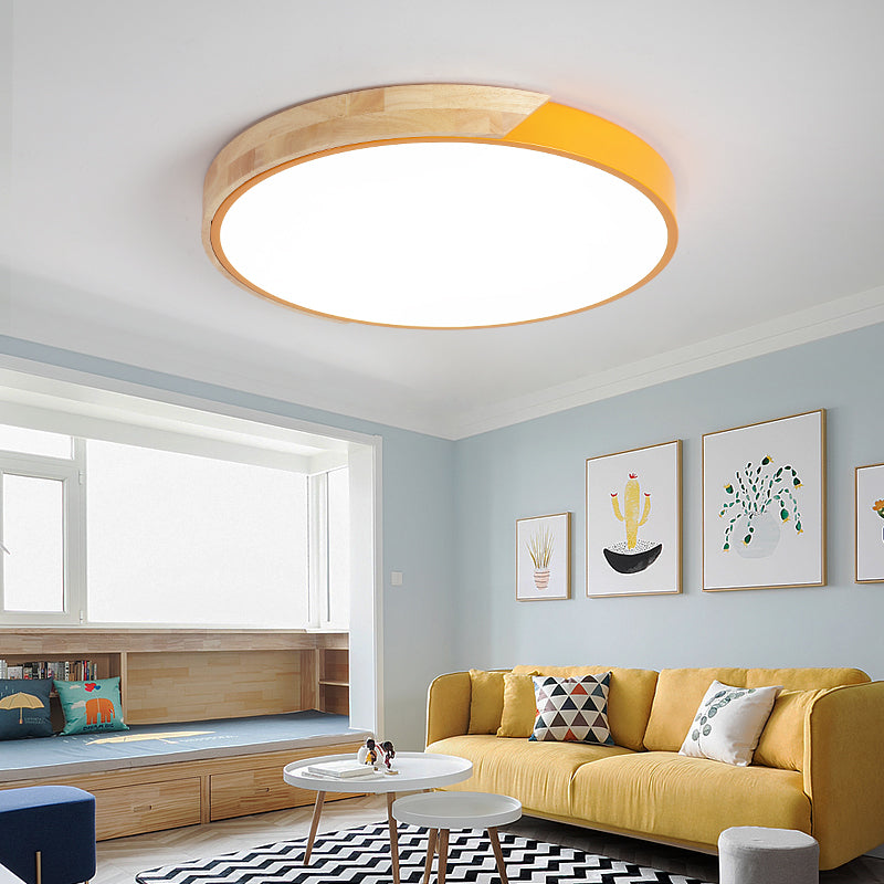 Colorful Simple LED Round Ceiling Lights 