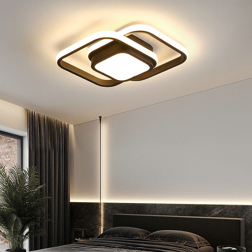 Minimalistische Dubbele Ring LED Plafondlamp