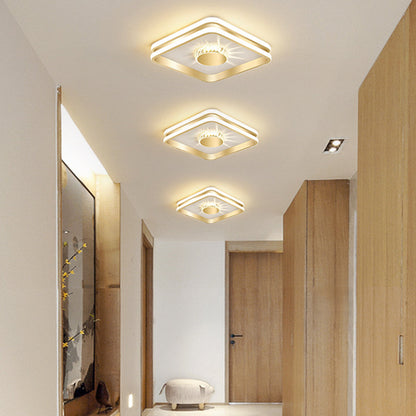 Golden Hall Crystal LED Ceiling Lamps