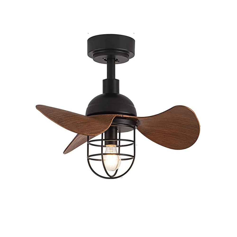 Cute Contemporary Ceiling Fans Dark Walnut Wood With Lights