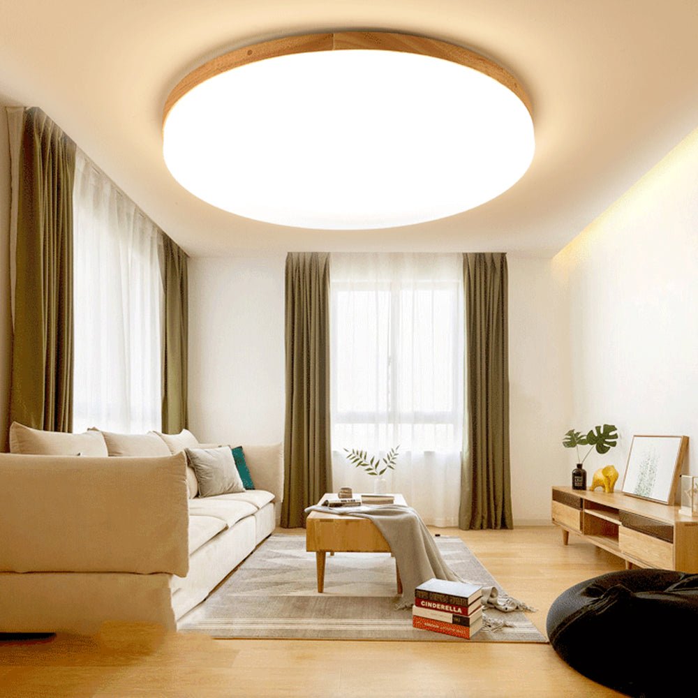 Single round LED ceiling lamp in acrylic