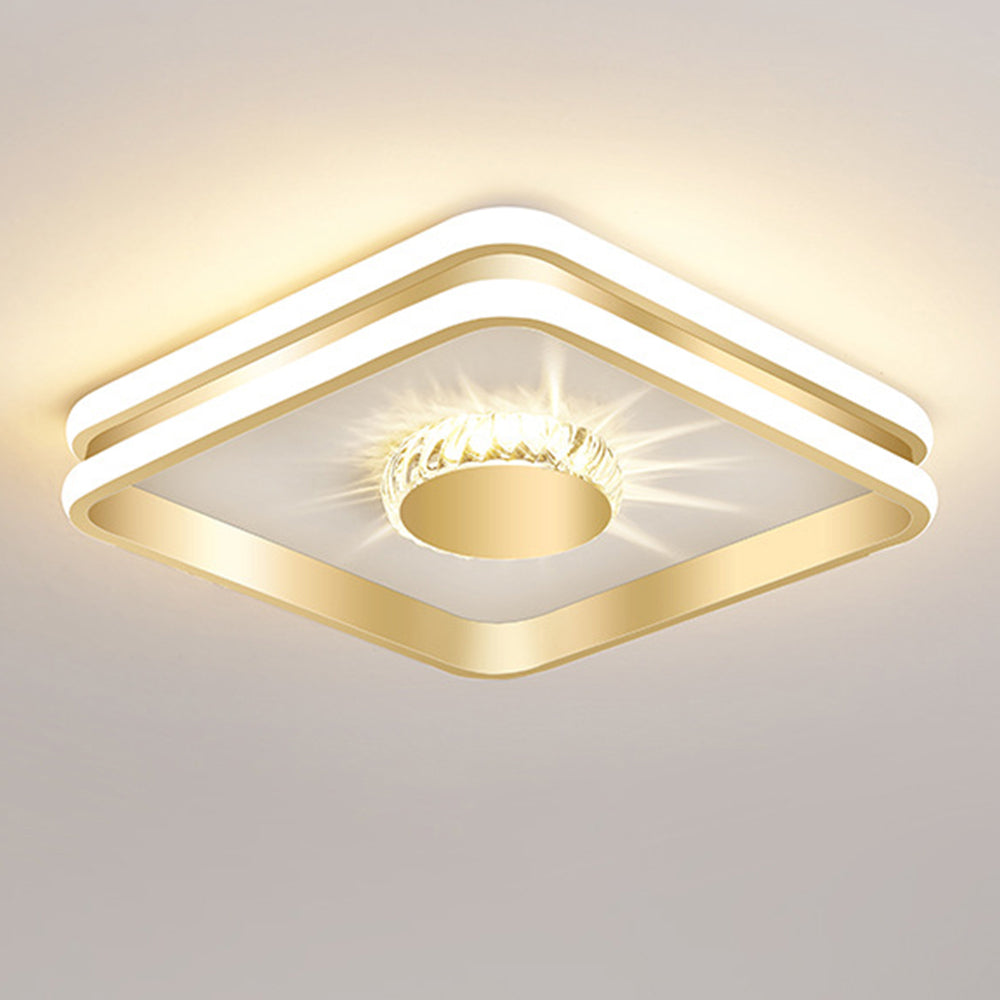 Golden Hall Crystal LED Ceiling Lamps