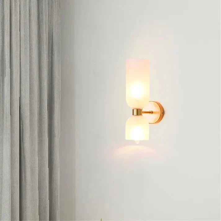 Double head glass wall lamp LED Sconce