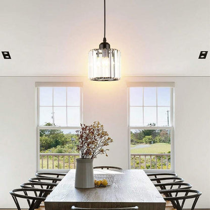 Modern Multi-Head Glass Kitchen Black Pendant Light 