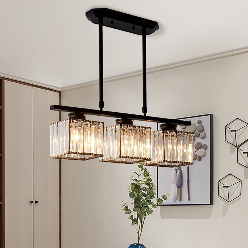 Noorse Multi-Head Lange Glazen Eilandlamp