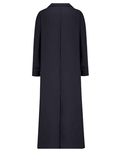 EVA™ | LONG LOOSE DRESS WITH LAPEL AND SIDE SPLIT