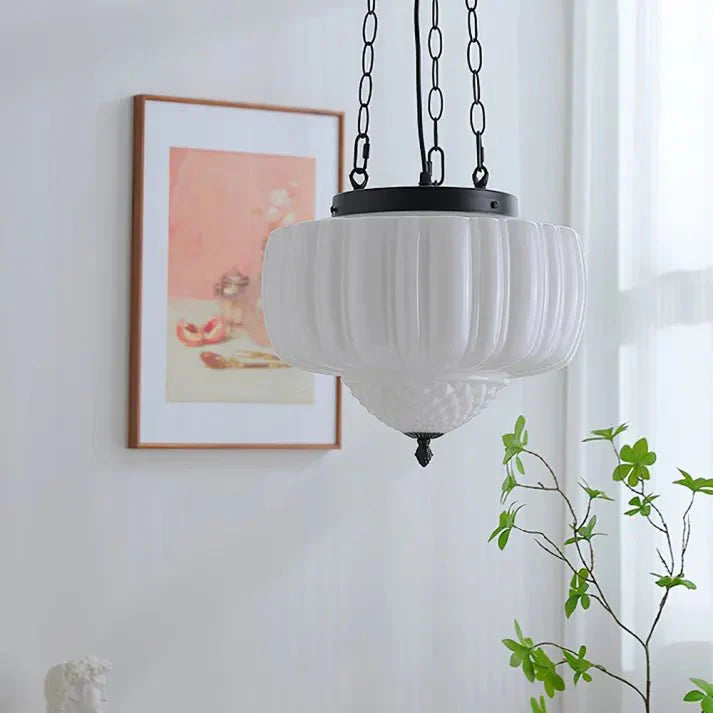 Modern white minimalist pendant lamp