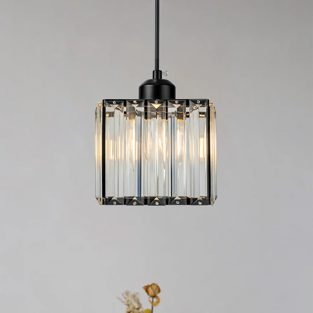 Modern Multi-Head Glass Kitchen Black Pendant Light 