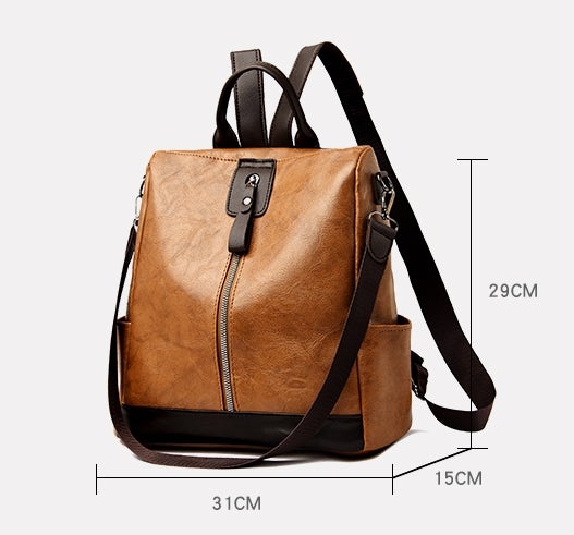 MARIA™ | ATMOSPHERIC AND VERSATILE LEATHER BACKPACK WITH LARGE CAPACITY