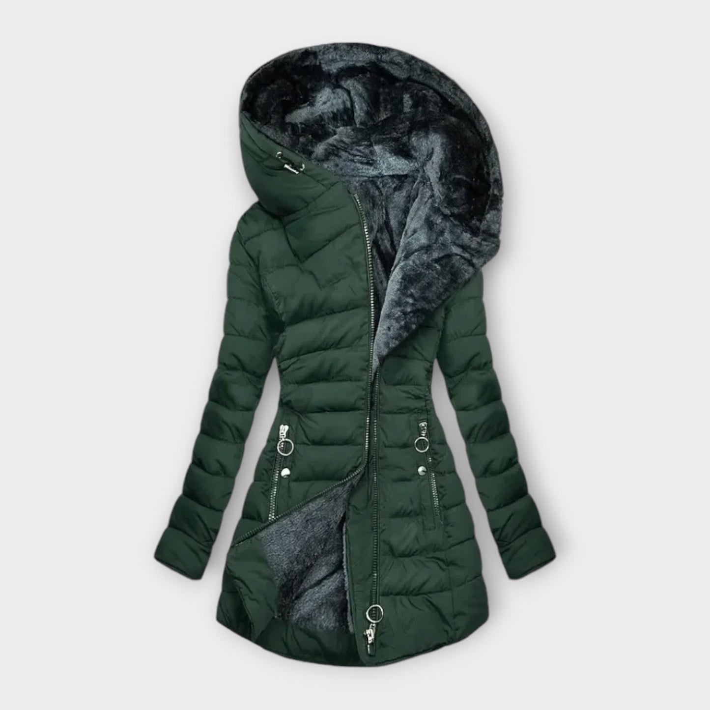 KORI™ | WARM LADIES COAT WITH LUXURY FUR LINING 