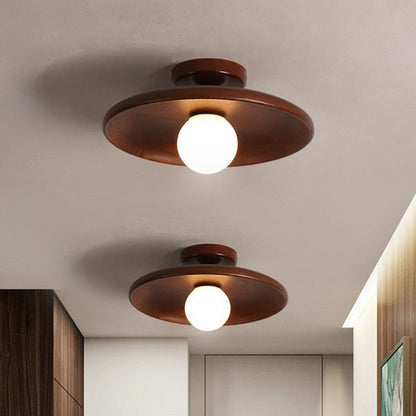 Shallow bowl-shaped ceiling lamp