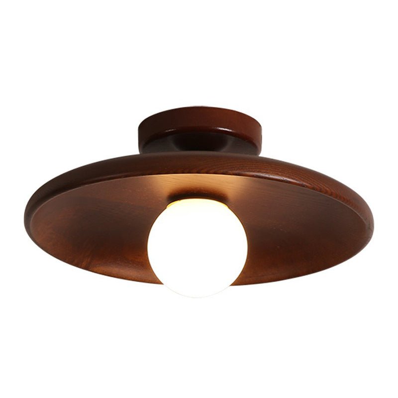 Shallow bowl-shaped ceiling lamp