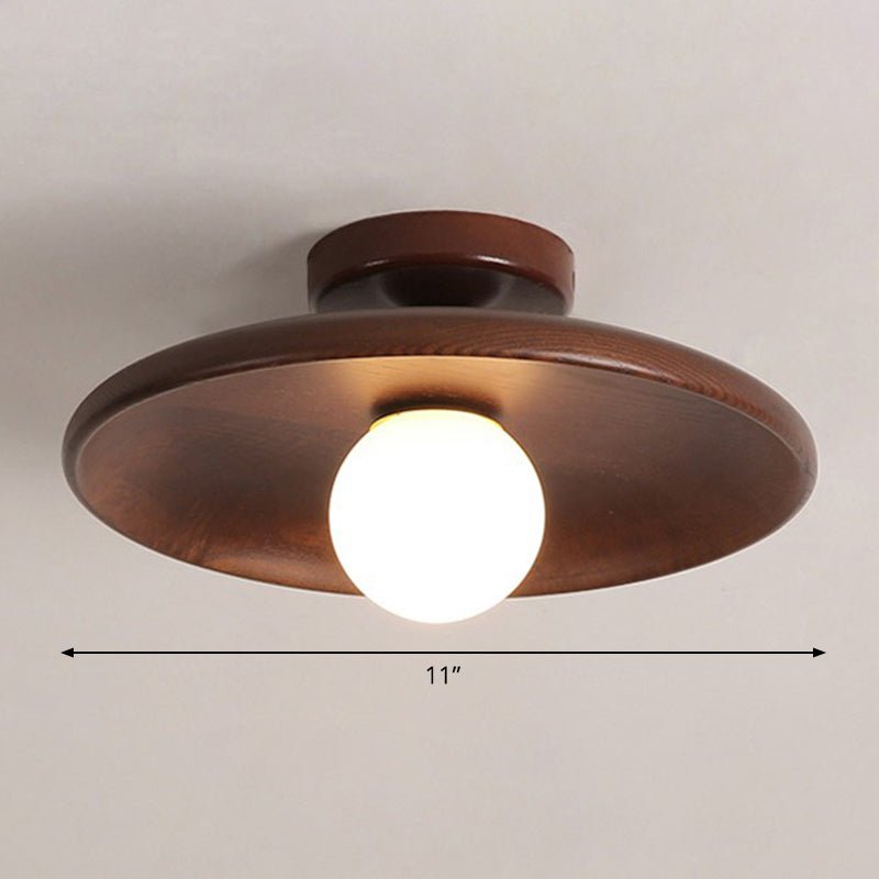 Shallow bowl-shaped ceiling lamp