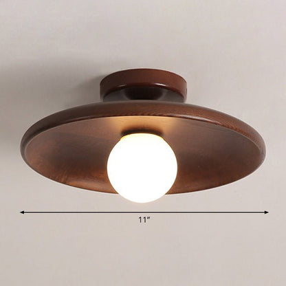 Shallow bowl-shaped ceiling lamp