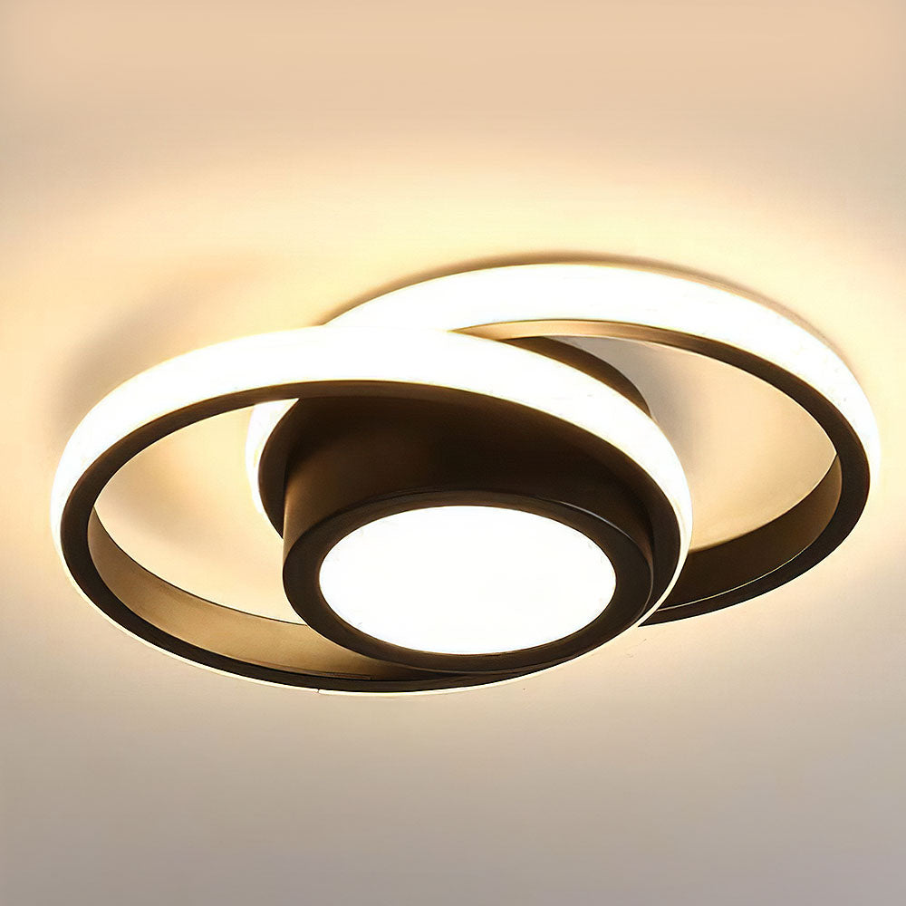 Minimalistische Dubbele Ring LED Plafondlamp