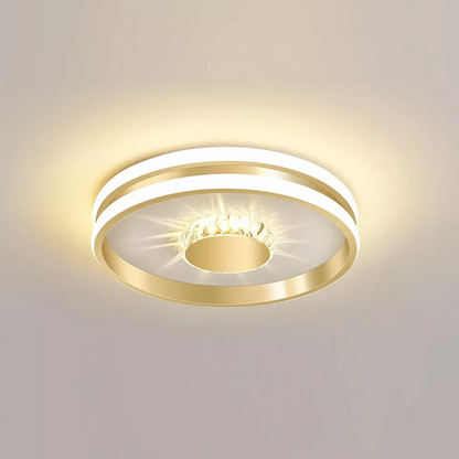 Golden Hall Crystal LED Ceiling Lamps