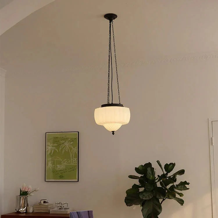 Modern white minimalist pendant lamp