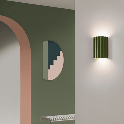 Modern semi-circular resin wall lamp for the living room