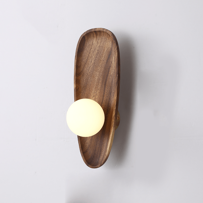 Natural wooden wall lamp 