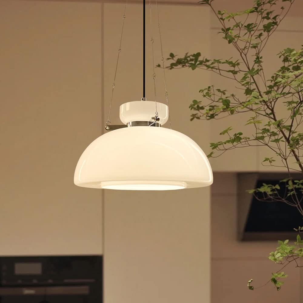 Milky pendant lamp 