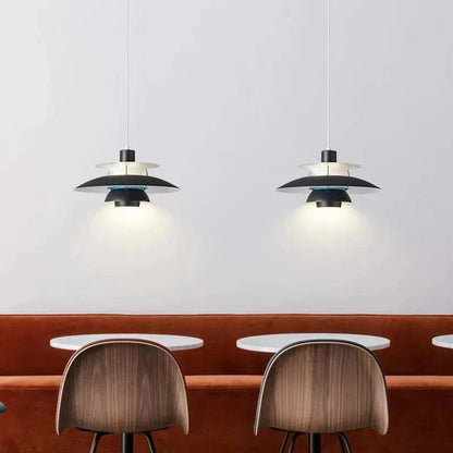 Morandi Modern LED pendant lamp with shade