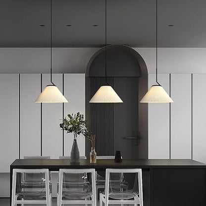 Noridic pleated cream pendant lamp