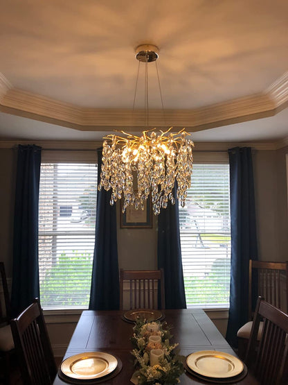 French branch crystal chandelier