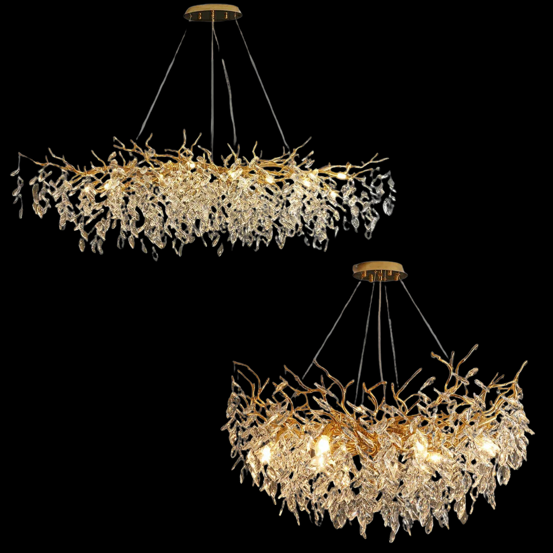 French branch crystal chandelier