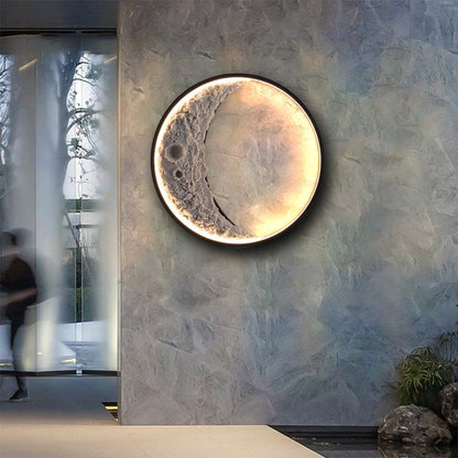 3d maan wandlamp