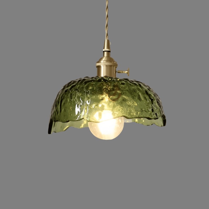 Irregular brass glass pendant lamp