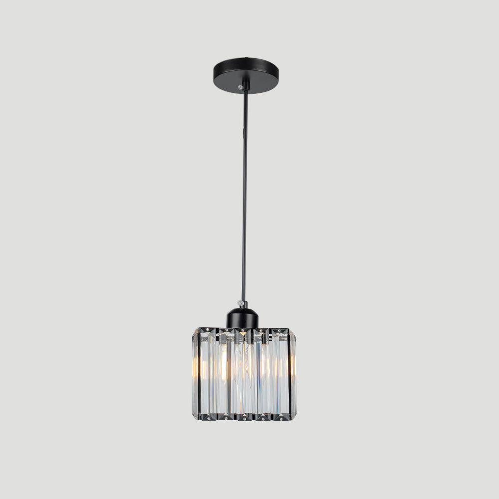 Modern Multi-Head Glass Kitchen Black Pendant Light 