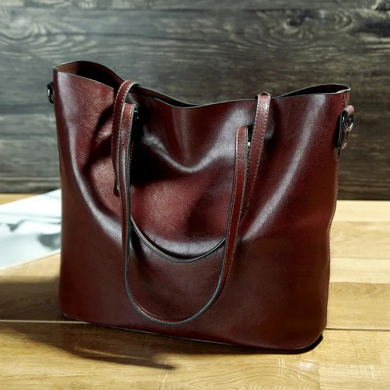 NICOLE™ | VINTAGE LEATHER SHOULDER BAG