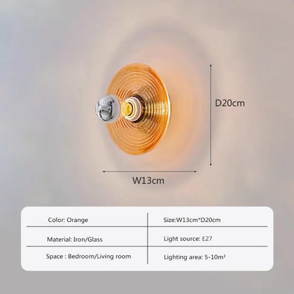 Vintage LED Glazen Wandarmatuur