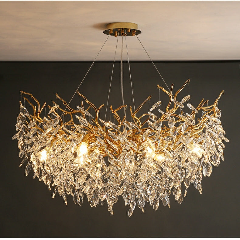 French branch crystal chandelier