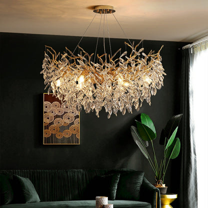 French branch crystal chandelier