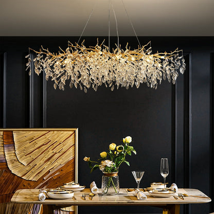 French branch crystal chandelier