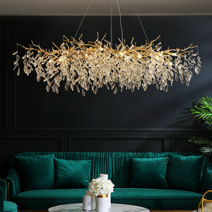 French branch crystal chandelier