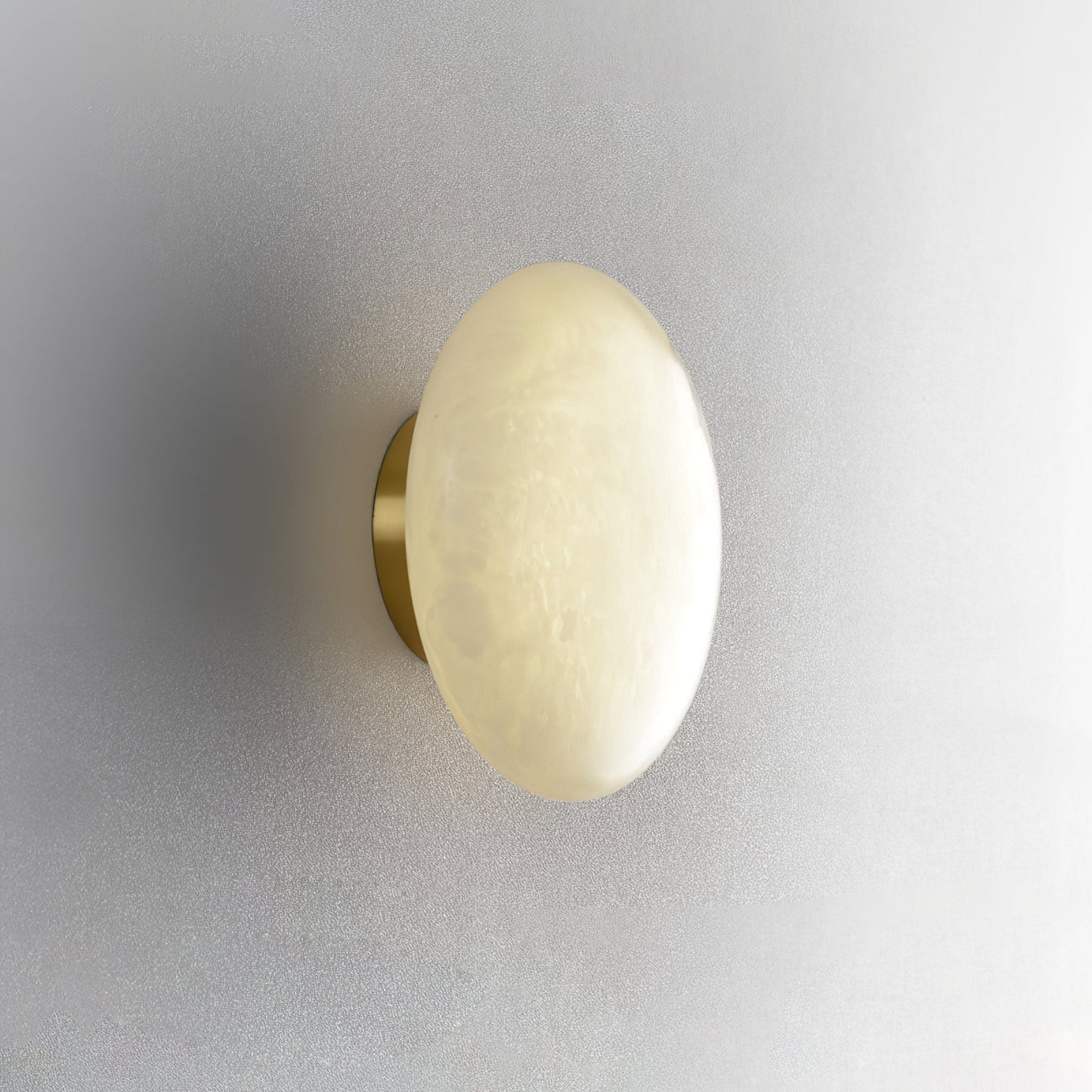 Oval alabaster ceiling lamp