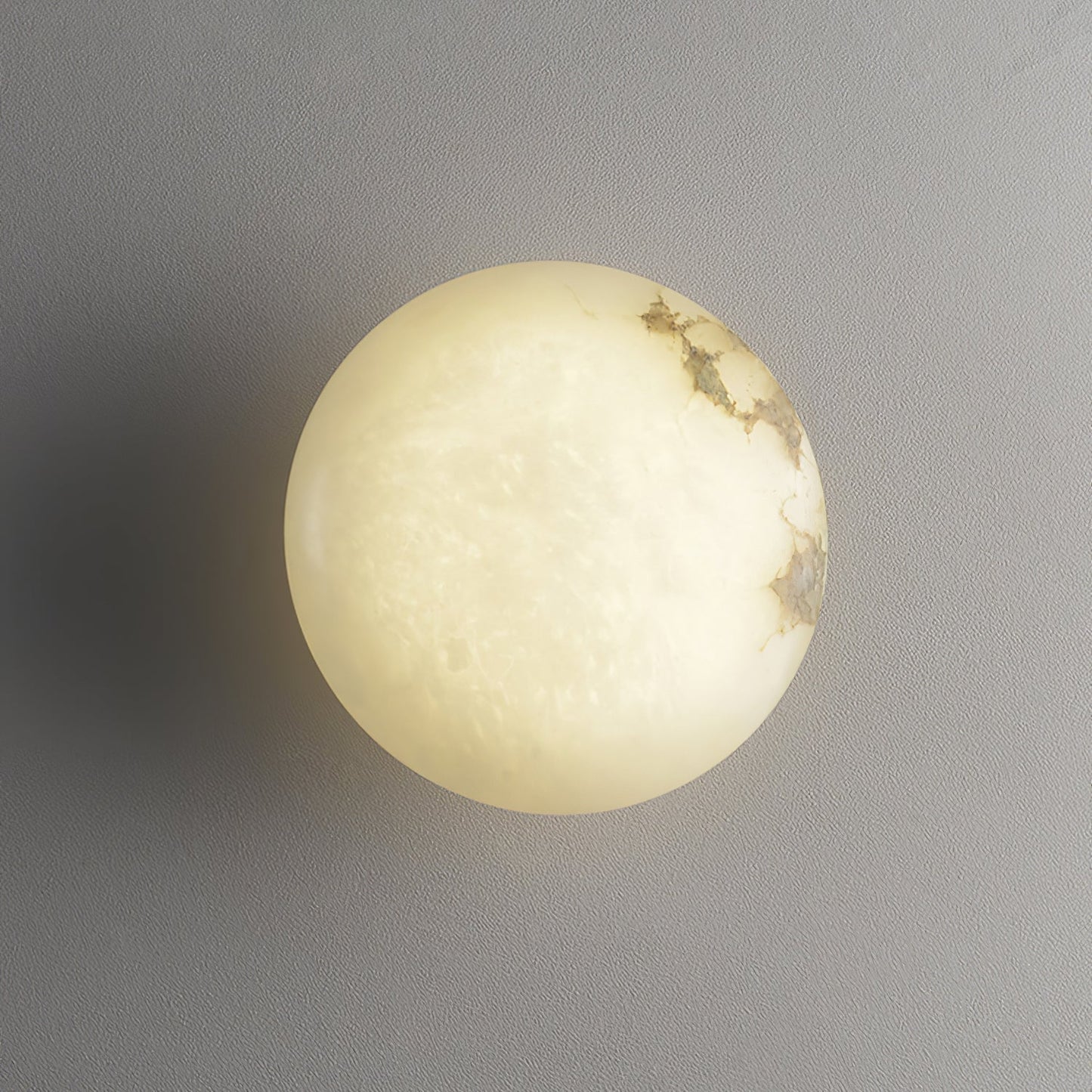 Oval alabaster ceiling lamp