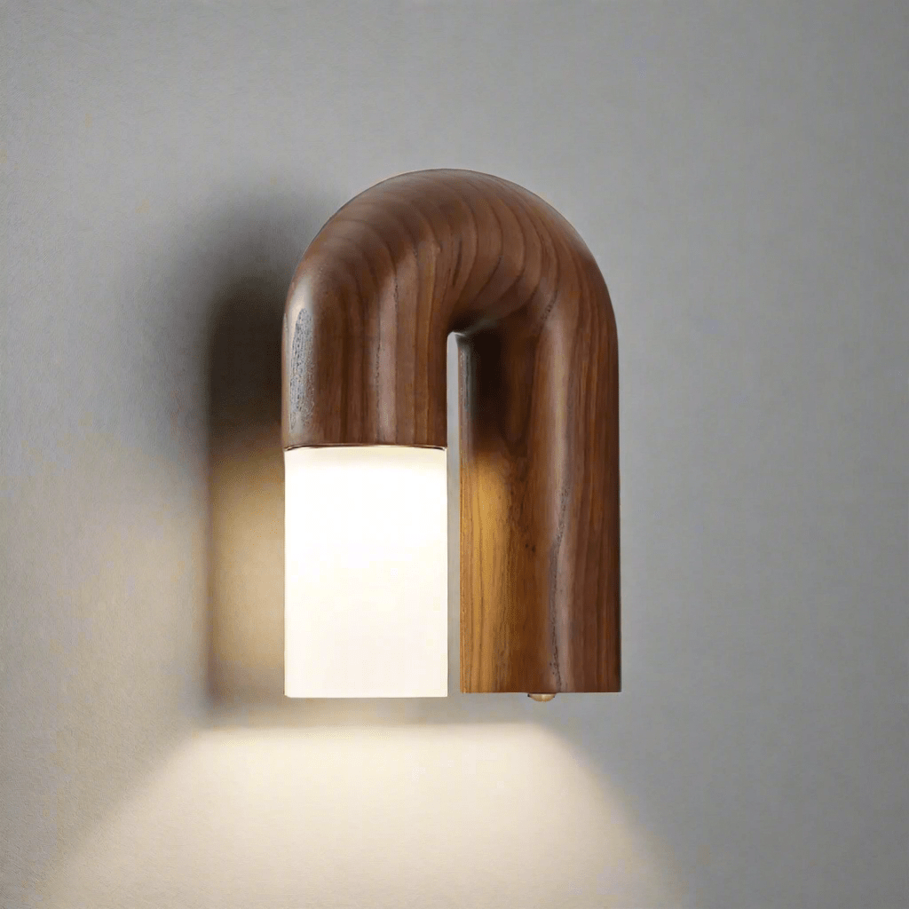 Arcus wooden wall lamp