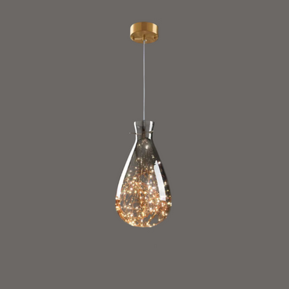 Modern Gray Glass Starry Sky Pendant Lamp