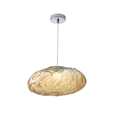 Minimalist pendant lamp made of blown glass