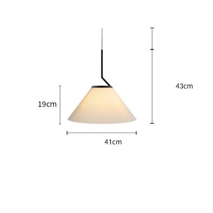 Noridic pleated cream pendant lamp