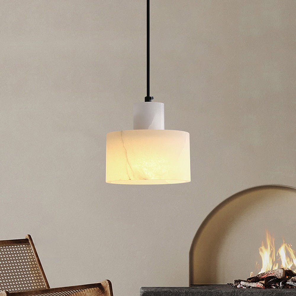 Scandinavian simple pendant lamp in white marble