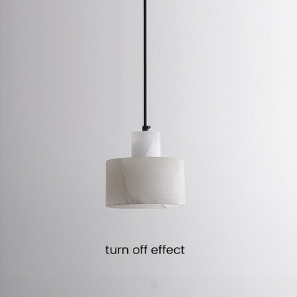 Scandinavian simple pendant lamp in white marble