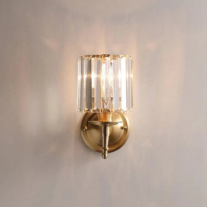 Vintage luxury crystal wall lamp