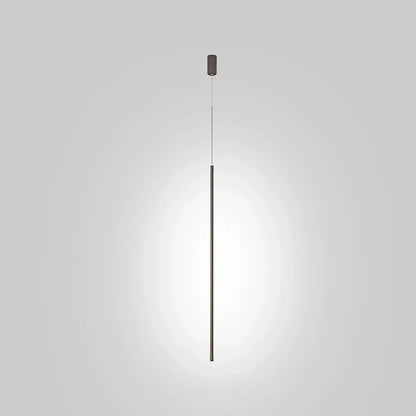 Minimalist long LED pendant lamp made of aluminum