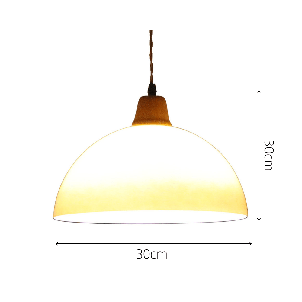 Retro amber glass farmhouse pendant lamp