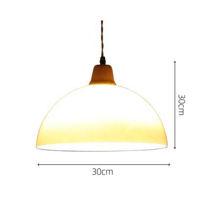 Retro amber glass farmhouse pendant lamp